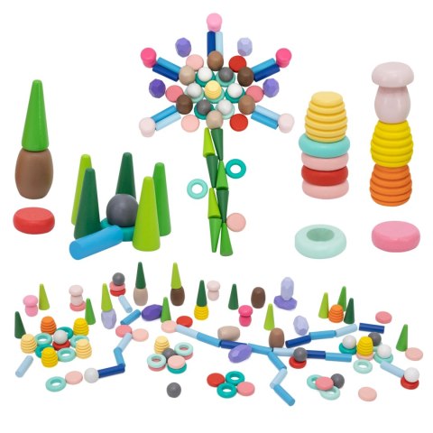 Viga Toys VIGA Klocki Drewniane Edukacyjne Układanka Montesori Sorter 141el.