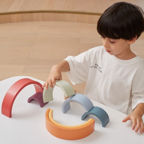 Viga Toys VIGA PolarB Drewniana Tęcza Układanka Klocki Kreatywne Montessori