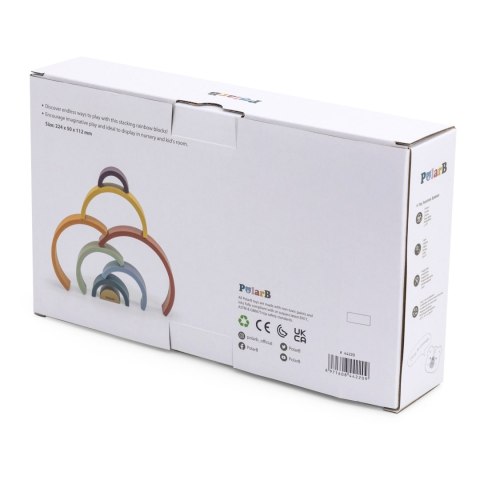 Viga Toys VIGA PolarB Drewniana Tęcza Układanka Klocki Kreatywne Montessori