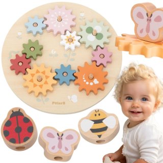 Viga Toys VIGA PolarB Drewniane Kolorowe Koła Zębate Montessori