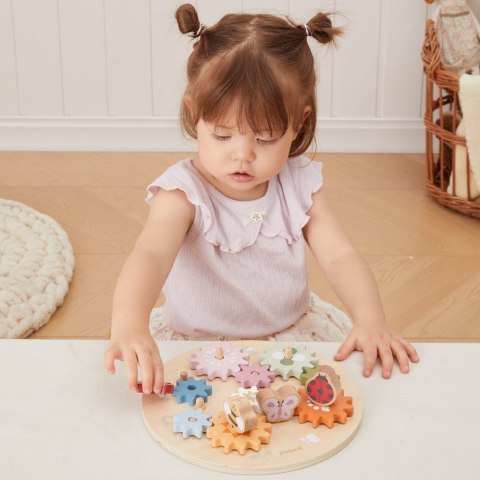 Viga Toys VIGA PolarB Drewniane Kolorowe Koła Zębate Montessori