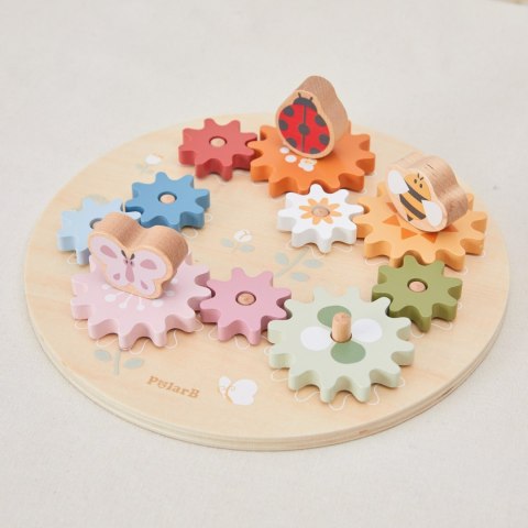 Viga Toys VIGA PolarB Drewniane Kolorowe Koła Zębate Montessori