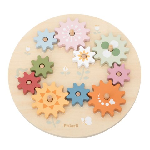 Viga Toys VIGA PolarB Drewniane Kolorowe Koła Zębate Montessori