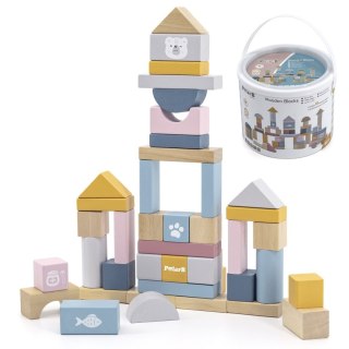 Viga Toys VIGA PolarB Zestaw drewnianych klocków w wiaderku - 60 elementów