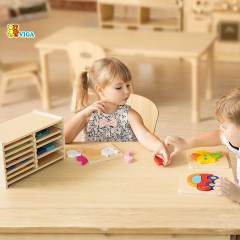 Viga Toys VIGA Puzzle Drewniane 12 Plansz