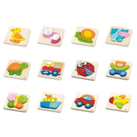 Viga Toys VIGA Puzzle Drewniane 12 Plansz