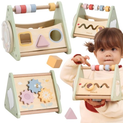 Viga Toys VIGA Trójkąt Aktywności - Drewniana Zabawka Edukacyjna 5w1