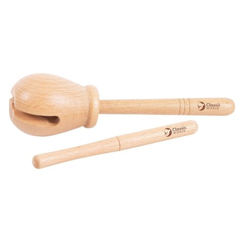 Classic World EDU CLASSIC WORLD EDU Drewniany Instrument Muzyczny Woodblock Rytmiczny 2 el.
