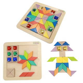 Masterkidz MASTERKIDZ Układanka Mozaika Nauka Kolorów i Kształtów Tangram Montessori