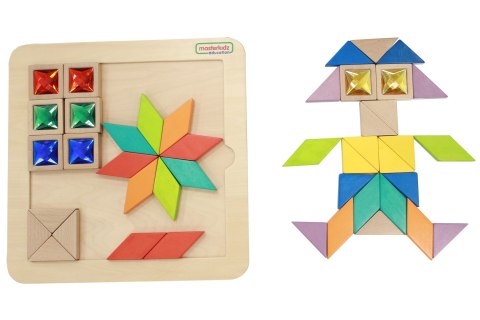Masterkidz MASTERKIDZ Układanka Mozaika Nauka Kolorów i Kształtów Tangram Montessori