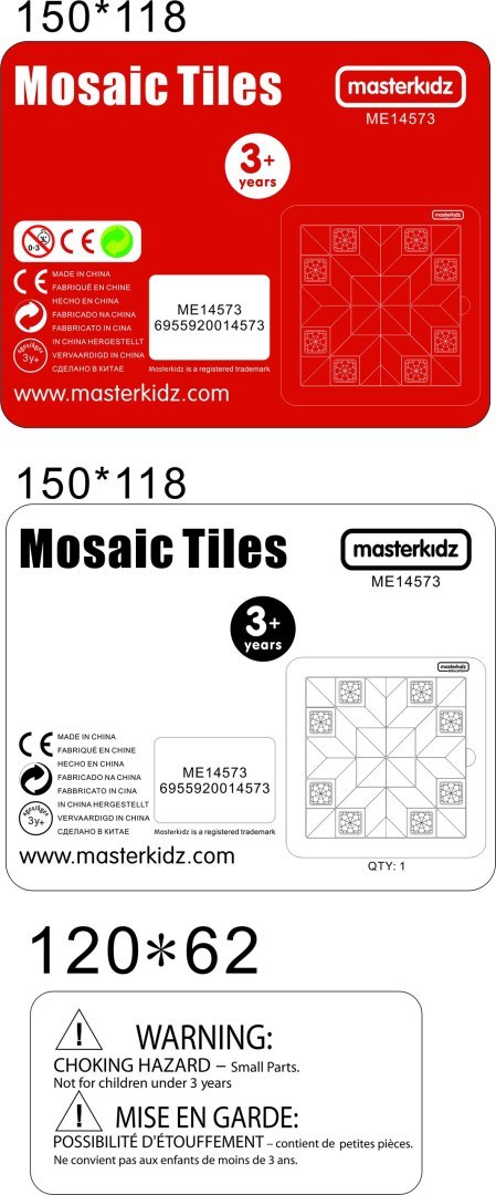 Masterkidz MASTERKIDZ Układanka Mozaika Nauka Kolorów i Kształtów Tangram Montessori