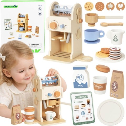 Tooky Toy TOOKY TOY Drewniany Zestaw Do Kawy - Ekspres Baristy