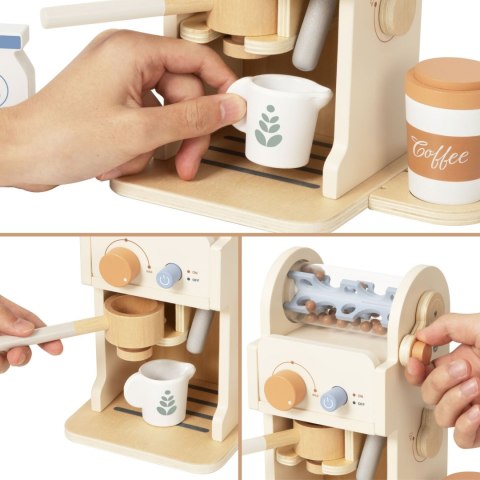 Tooky Toy TOOKY TOY Drewniany Zestaw Do Kawy - Ekspres Baristy