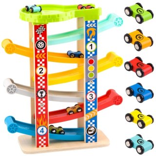 Tooky Toy TOOKY TOY Kolorowa Zjeżdżalnia Tor Dla Samochodów