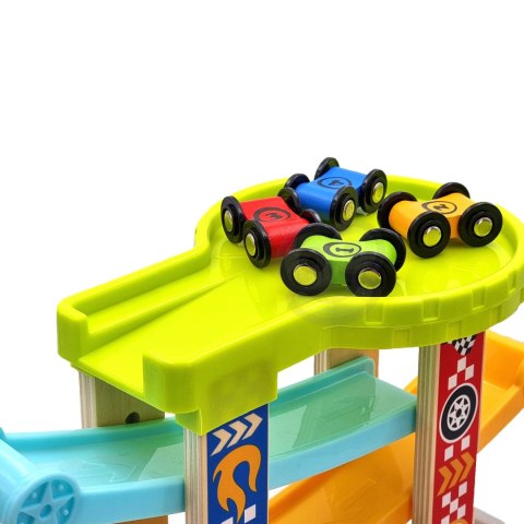Tooky Toy TOOKY TOY Kolorowa Zjeżdżalnia Tor Dla Samochodów