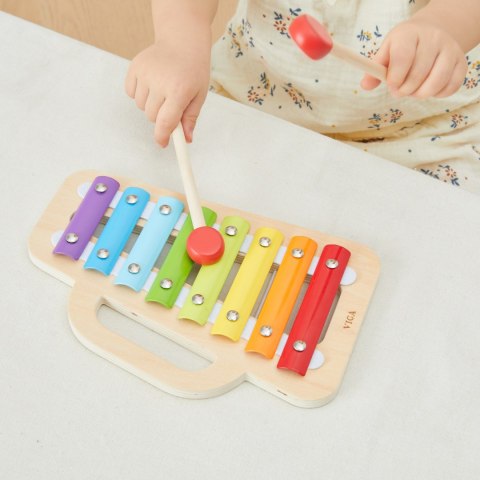 Viga Toys VIGA Cymbalki Drewniany Ksylofon - Odkryj Muzyczny Talent Swojego Malucha!
