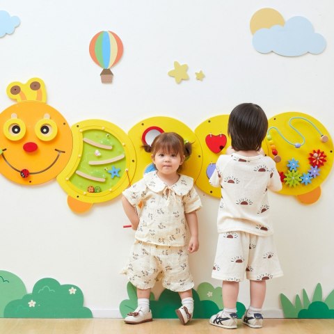 Viga Toys VIGA Drewniana Duża Tablica Aktywności Gąsiennica