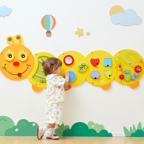 Viga Toys VIGA Drewniana Duża Tablica Aktywności Gąsiennica