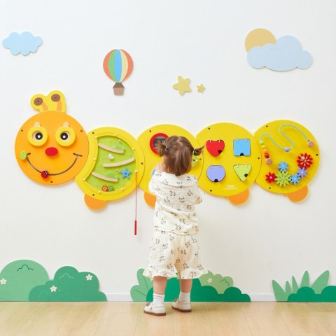 Viga Toys VIGA Drewniana Duża Tablica Aktywności Gąsiennica
