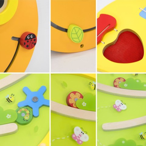 Viga Toys VIGA Drewniana Duża Tablica Aktywności Gąsiennica