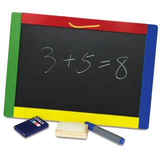 Viga Toys VIGA Drewniana Dwustronna Tablica Magnetyczna Kredowa Akcesoria