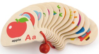 Viga Toys VIGA Drewniana Książeczka do Nauki Alfabetu i Angielskiego Montessori