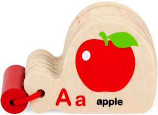 Viga Toys VIGA Drewniana Książeczka do Nauki Alfabetu i Angielskiego Montessori