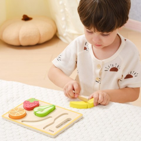Viga Toys VIGA Drewniana Układanka Edukacyjna Montessori Owoce do Krojenia