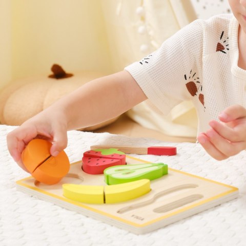 Viga Toys VIGA Drewniana Układanka Edukacyjna Montessori Owoce do Krojenia