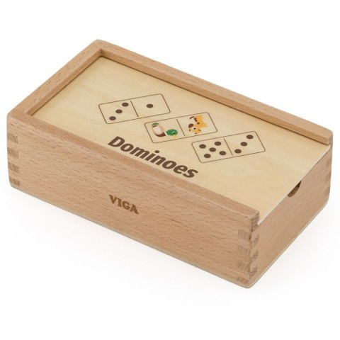 Viga Toys VIGA Drewniane Domino 2w1 Zwierzęta i Liczby