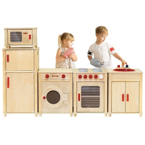 Viga Toys VIGA Drewniany Ogromny Zestaw Kuchenny Natural Certyfikat FSC