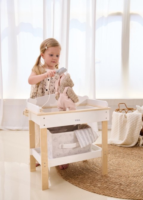 Viga Toys VIGA Drewniany Przewijak 2w1 Wanienka dla Lalek