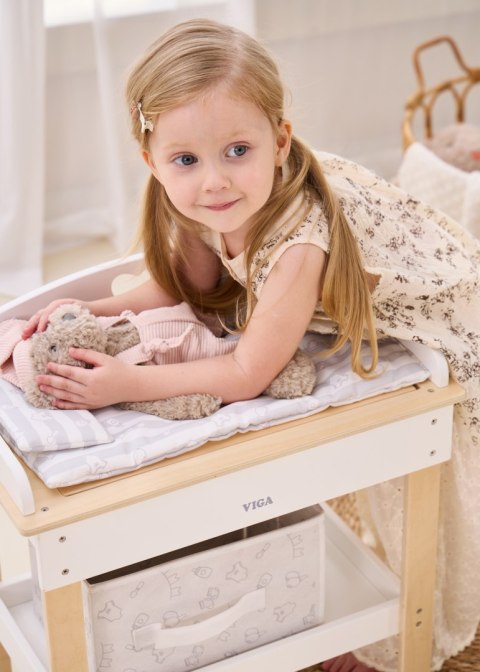 Viga Toys VIGA Drewniany Przewijak 2w1 Wanienka dla Lalek