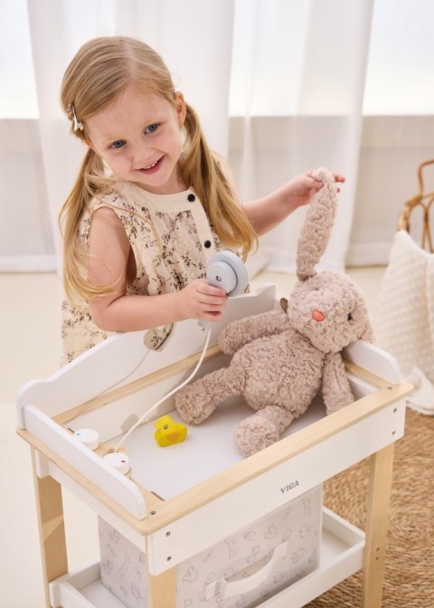 Viga Toys VIGA Drewniany Przewijak 2w1 Wanienka dla Lalek
