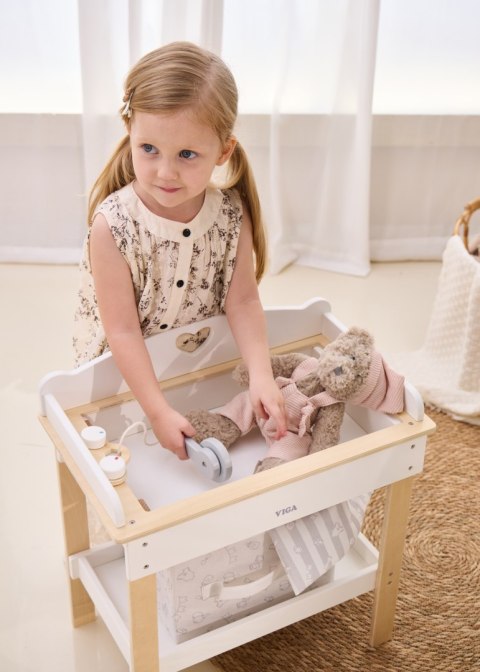 Viga Toys VIGA Drewniany Przewijak 2w1 Wanienka dla Lalek