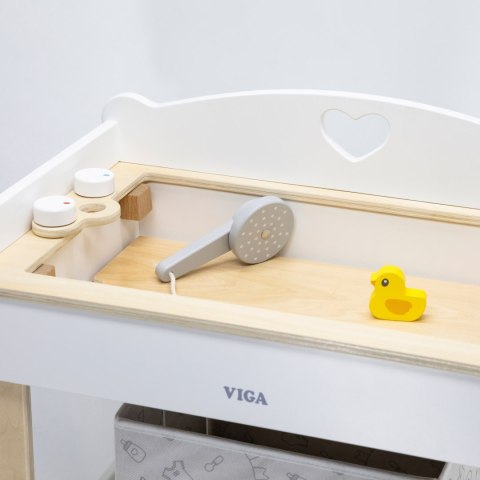Viga Toys VIGA Drewniany Przewijak 2w1 Wanienka dla Lalek
