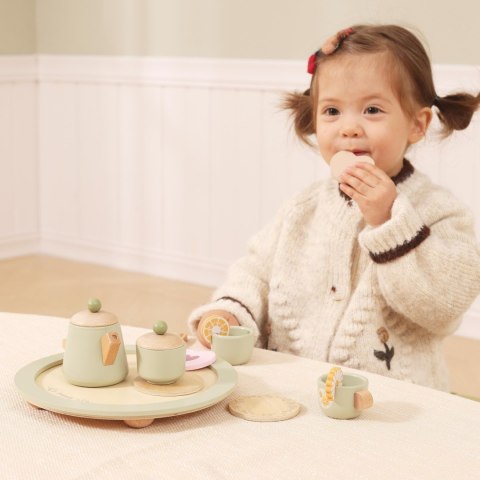 Viga Toys VIGA Drewniany Wiosenny Serwis Do Herbaty-15 elementów
