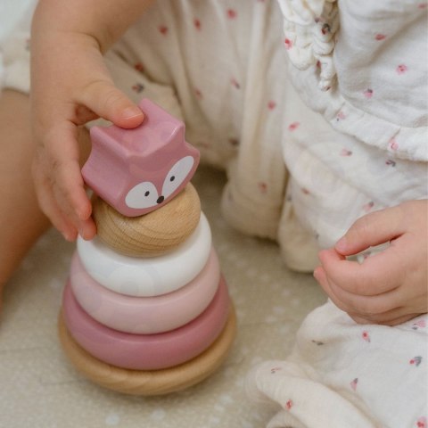 Viga Toys VIGA PolarB Drewniana Piramidka Edukacyjna - Lisek
