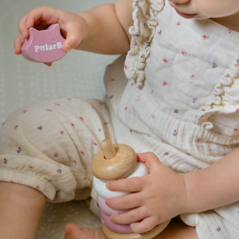Viga Toys VIGA PolarB Drewniana Piramidka Edukacyjna - Lisek
