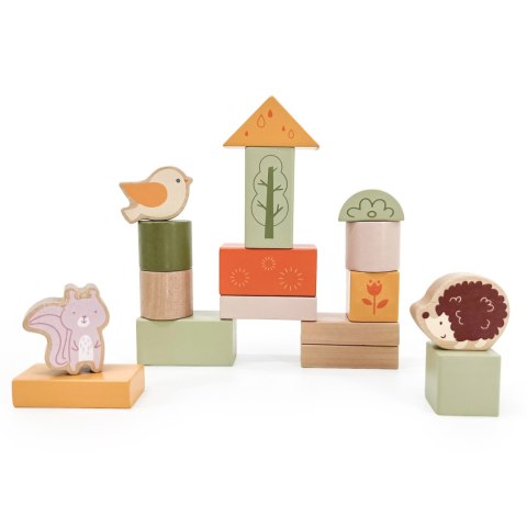 Viga Toys VIGA PolarB Drewniane Klocki Bloki Montessori Zwierzęta 50 el.