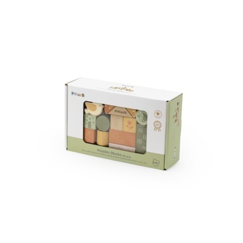 Viga Toys VIGA PolarB Drewniane Klocki Bloki Montessori Zwierzęta 50 el.