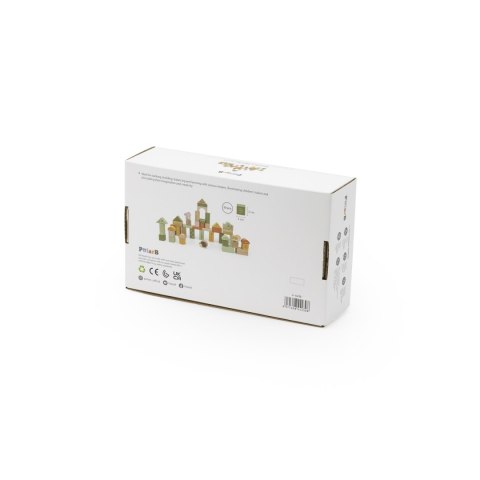 Viga Toys VIGA PolarB Drewniane Klocki Bloki Montessori Zwierzęta 50 el.