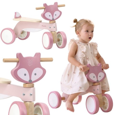 Viga Toys VIGA PolarB Drewniany Jeździk Lisek Miękkie Koła