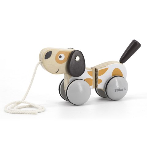 Viga Toys VIGA PolarB Drewniany Piesek do Ciągnięcia Koordynacja, Równowaga