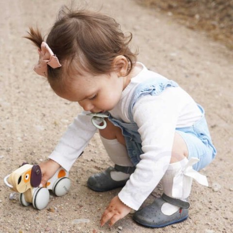 Viga Toys VIGA PolarB Drewniany Piesek do Ciągnięcia Koordynacja, Równowaga