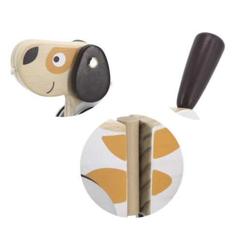 Viga Toys VIGA PolarB Drewniany Piesek do Ciągnięcia Koordynacja, Równowaga