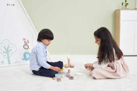 Viga Toys VIGA PolarB Patera drewniana z Babeczkami Ciasteczkami Kawą zestaw 15 akc