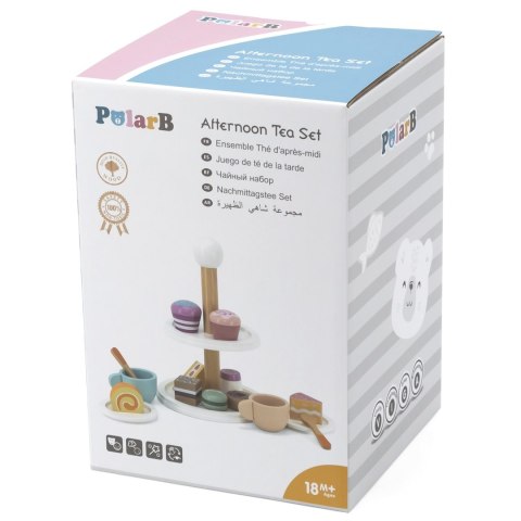 Viga Toys VIGA PolarB Patera drewniana z Babeczkami Ciasteczkami Kawą zestaw 15 akc