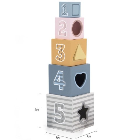 Viga Toys VIGA PolarB Piramidka Układanka edukacyjna Sorter Kostki Klocki