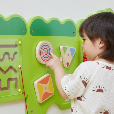 Viga Toys VIGA Tablica Sensoryczna Manipulacyjna Krokodyl Certyfikat FSC Montessori